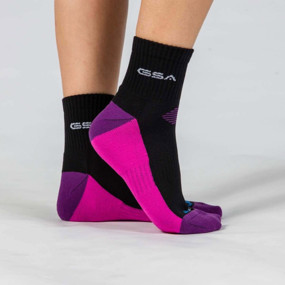 GSA QUARTER EXTRA CUSHIONED HYDRO SOCKS Μαύρο