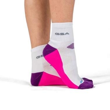 GSA QUARTER EXTRA CUSHIONED HYDRO SOCKS 8219111-WHITE/MULTICOLOR White