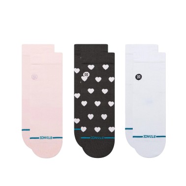 Women's Socks Pink - Stance Hearts Lowrider 3 Pack