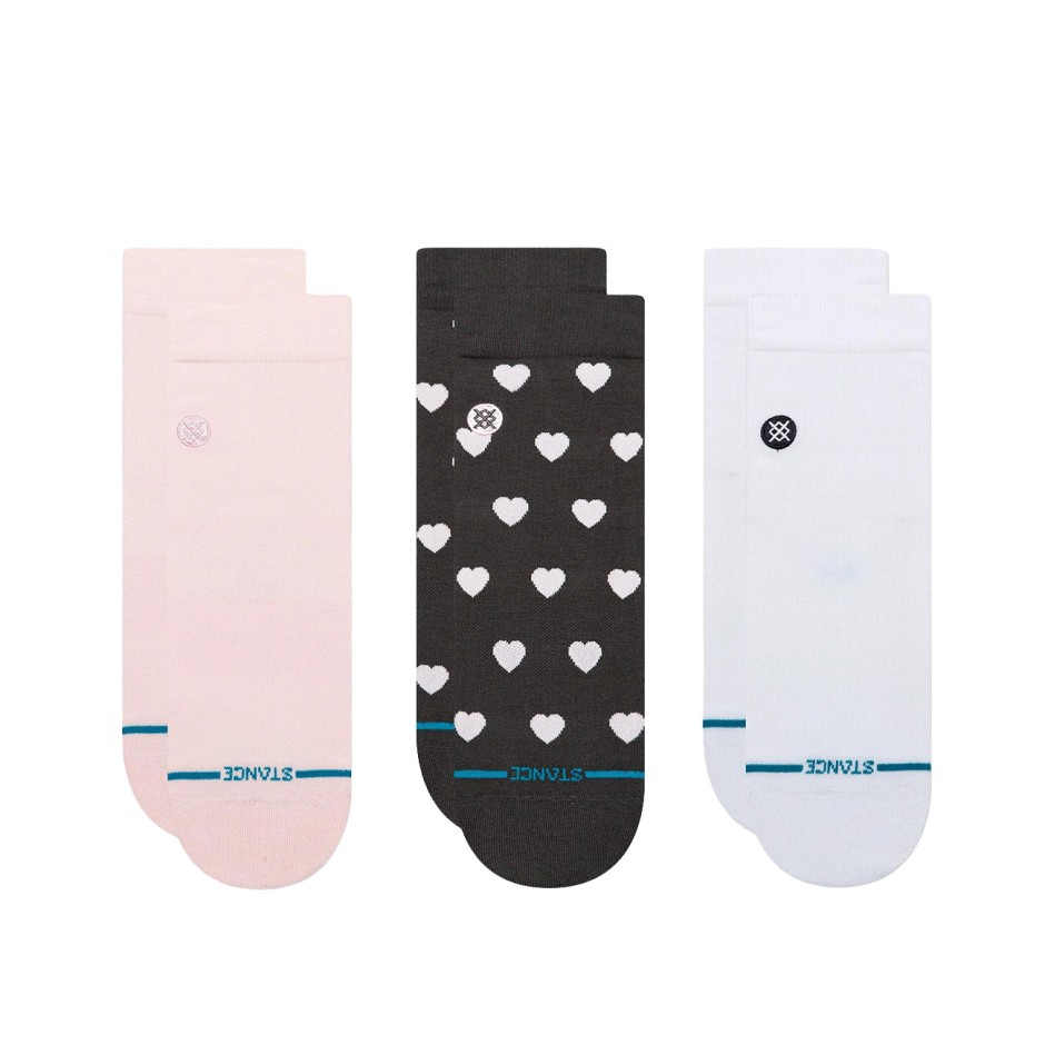Women's Socks Pink - Stance Hearts Lowrider 3 Pack