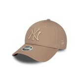 Γυναικείο Καπέλο Μπεζ - New Era New York Yankees Womens League Essential 9FORTY   Εικόνα 2