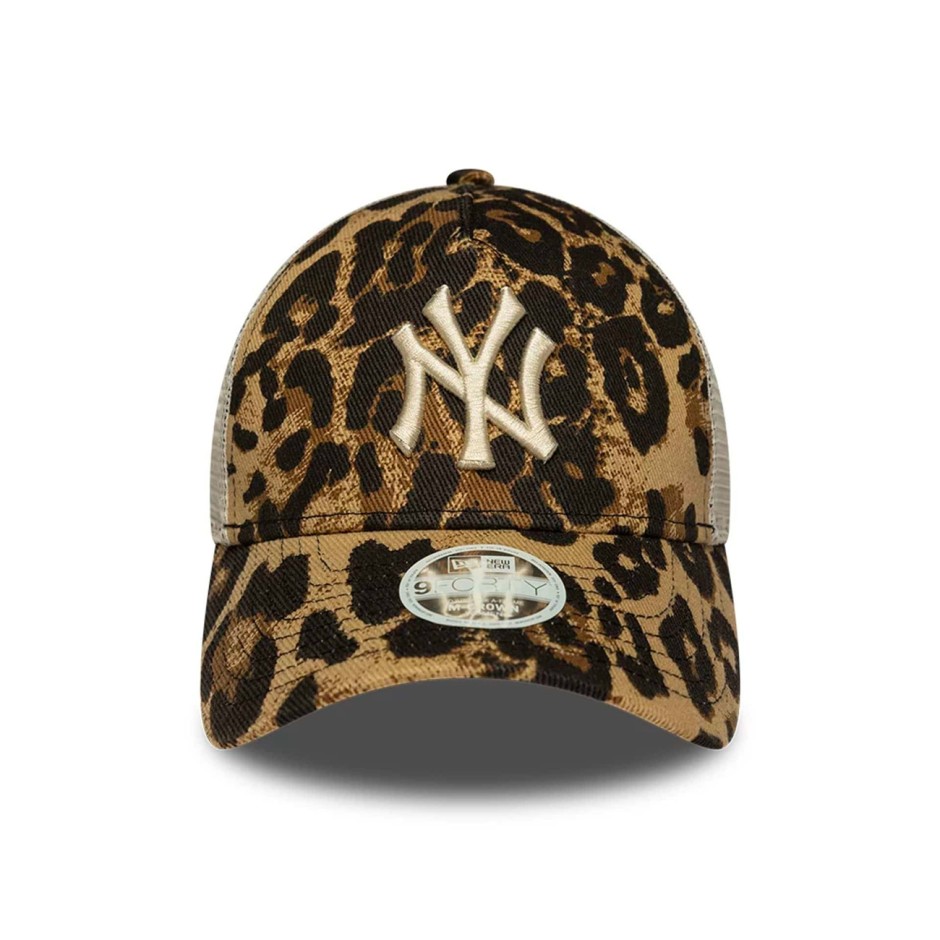 Γυναικείο Καπέλο Καφέ - New Era New York Yankees MLB Leopard 9FORTY A-Frame 