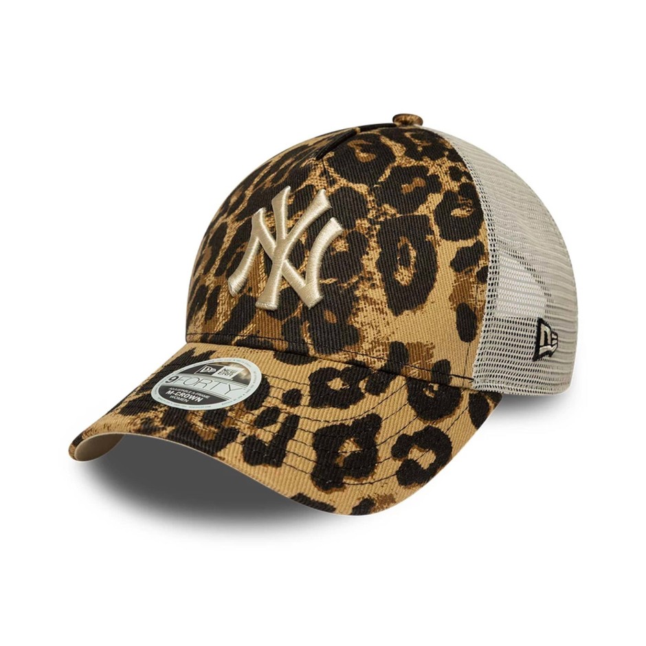 Γυναικείο Καπέλο Καφέ - New Era New York Yankees MLB Leopard 9FORTY A-Frame 