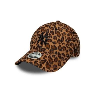 Καπέλο Μπεζ - New Era New York Yankees Womens MLB Leopard Cord Beige 9FORTY