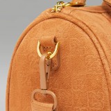 Shoulder Bag Brown - Jordan Suede Monogram Mini Duffel Image 2