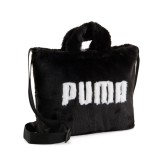 PUMA CORE FUR MINI TOTE BAG 090657-01 Black Image 1