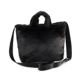 PUMA CORE FUR MINI TOTE BAG 090657-01 Black Image 2
