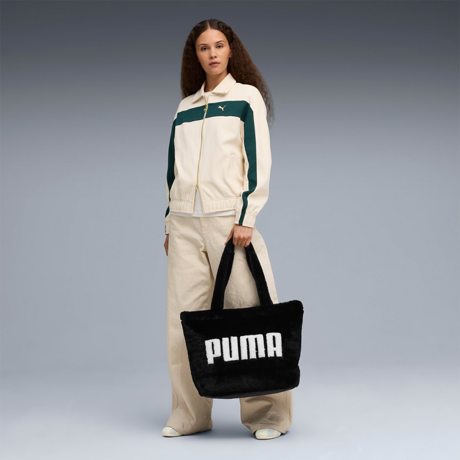 PUMA UP FAUX FUR SHOPPER 091712-01 Black