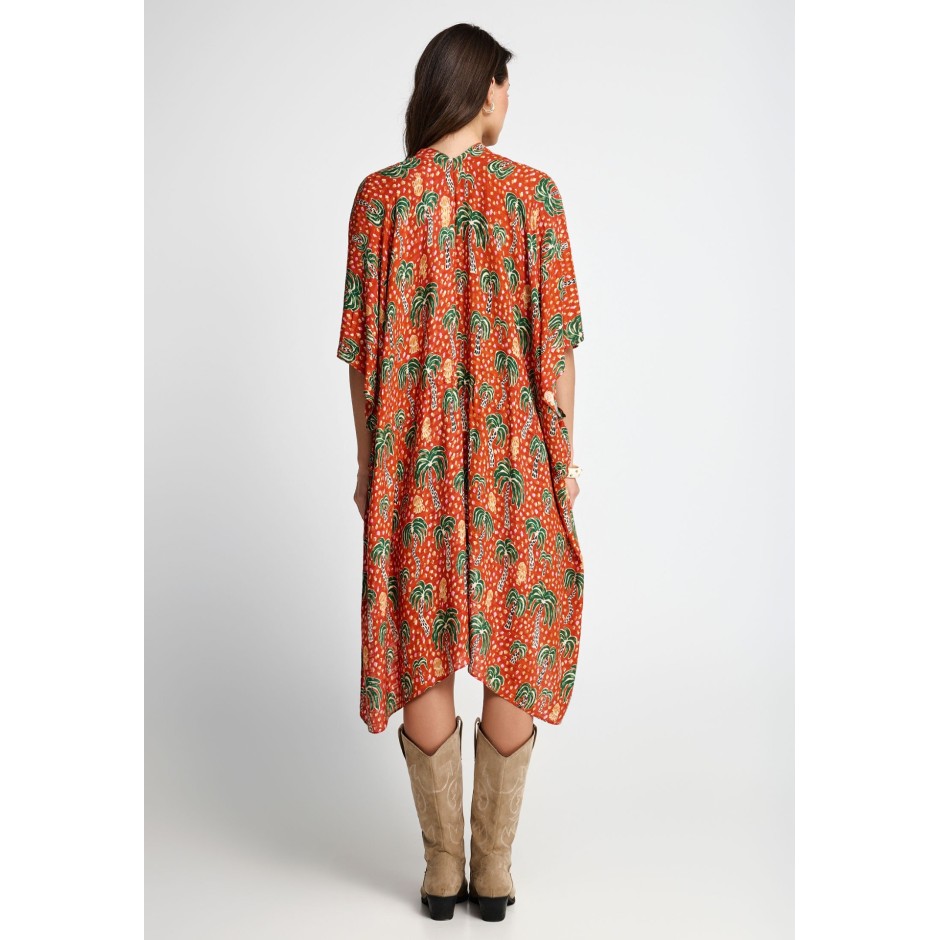 FUNKY BUDDHA KIMONO FBL013-456-10-SPICY ORANGE ΠΟΡΤΟΚΑΛΙ