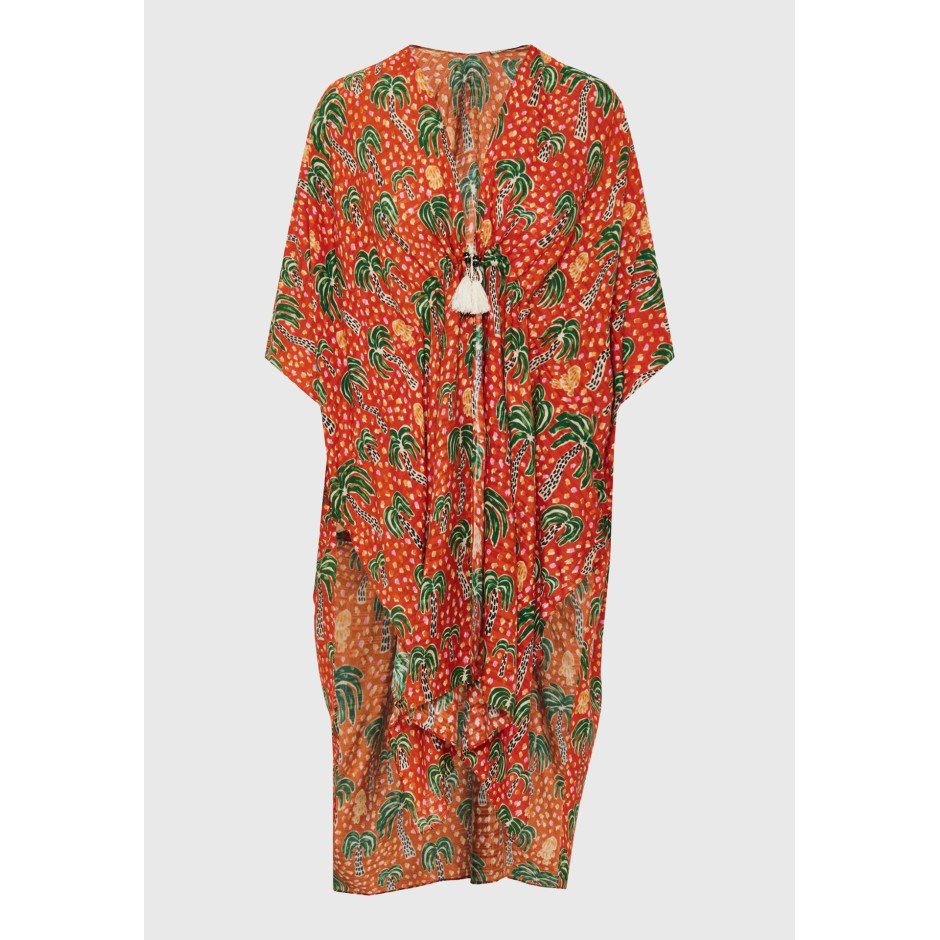 FUNKY BUDDHA KIMONO FBL013-456-10-SPICY ORANGE ΠΟΡΤΟΚΑΛΙ
