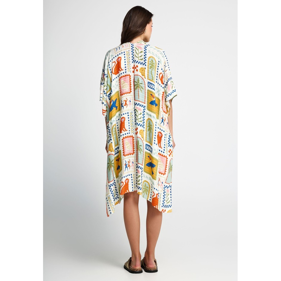 FUNKY BUDDHA KIMONO FBL013-457-10-MULTI Πολύχρωμο