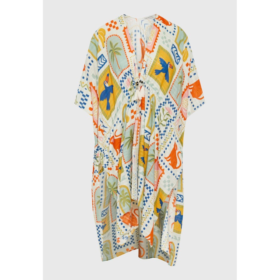 FUNKY BUDDHA KIMONO FBL013-457-10-MULTI Πολύχρωμο
