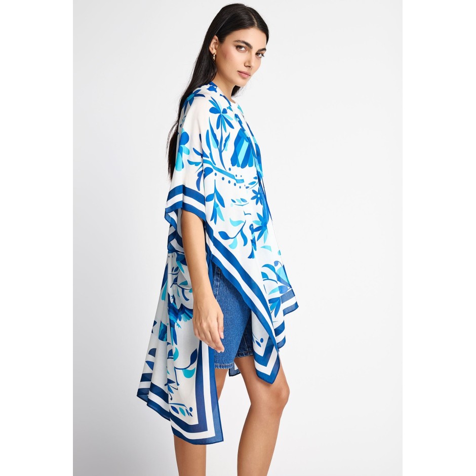 FUNKY BUDDHA KIMONO FBL013-458-10-IBIZA BLUE ΜΠΛΕ