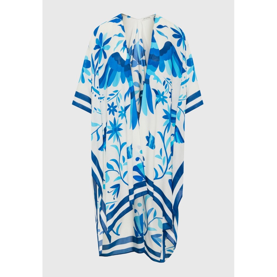 FUNKY BUDDHA KIMONO FBL013-458-10-IBIZA BLUE ΜΠΛΕ