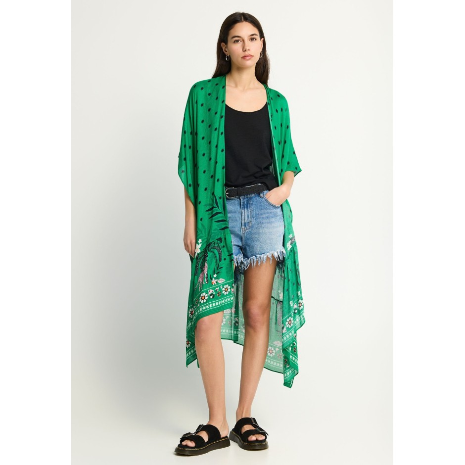 FUNKY BUDDHA KIMONO FBL013-459-10-EMERALD ΠΡΑΣΙΝΟ