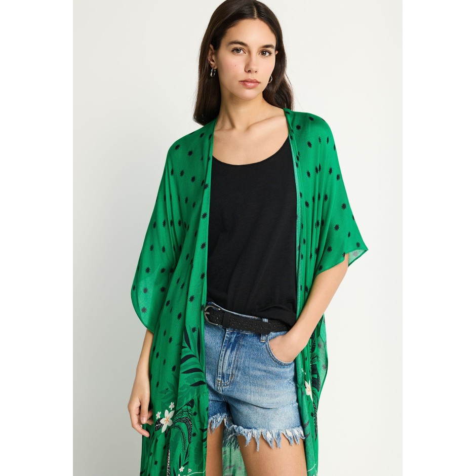 FUNKY BUDDHA KIMONO FBL013-459-10-EMERALD ΠΡΑΣΙΝΟ