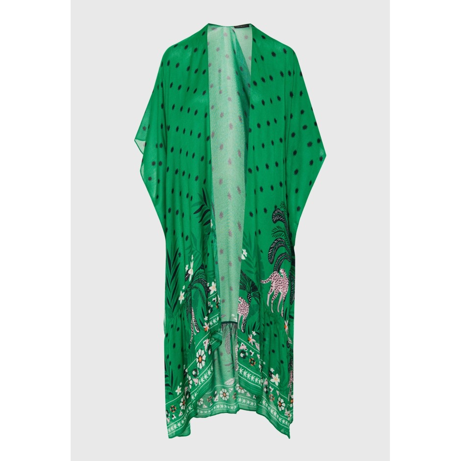 FUNKY BUDDHA KIMONO FBL013-459-10-EMERALD ΠΡΑΣΙΝΟ
