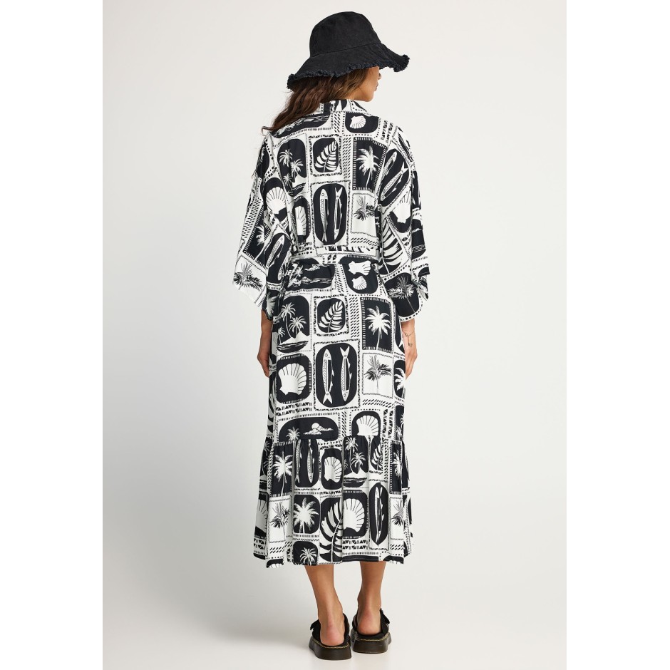 FUNKY BUDDHA KIMONO FBL013-461-10-BLACK Μαύρο