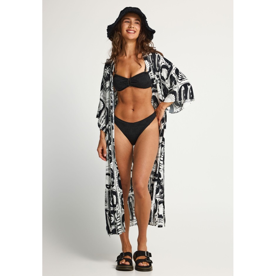 FUNKY BUDDHA KIMONO FBL013-461-10-BLACK Μαύρο