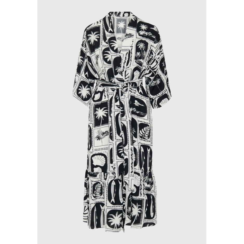FUNKY BUDDHA KIMONO FBL013-461-10-BLACK Μαύρο