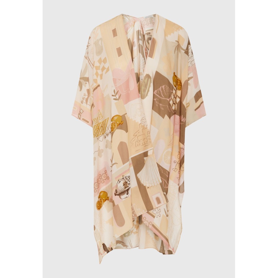FUNKY BUDDHA KIMONO FBL013-462-10-NATURAL Λευκό