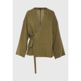 FUNKY BUDDHA KIMONO FBL013-105-01-DUSTY OLIVE OLIVE Image 