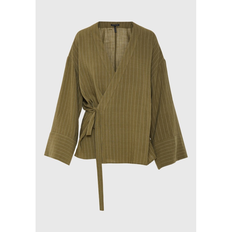 FUNKY BUDDHA KIMONO FBL013-105-01-DUSTY OLIVE OLIVE