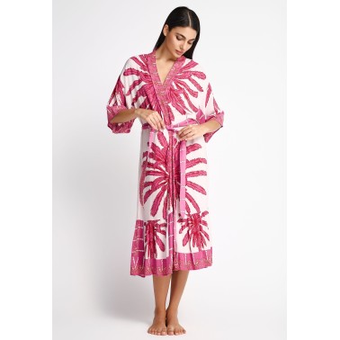 FUNKY BUDDHA KIMONO FBL013-455-10-CANDY PINK ΡΟΖ