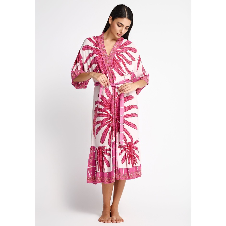 FUNKY BUDDHA KIMONO FBL013-455-10-CANDY PINK ΡΟΖ