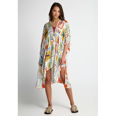 FUNKY BUDDHA KIMONO FBL013-457-10-MULTI Πολύχρωμο