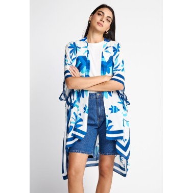 FUNKY BUDDHA KIMONO FBL013-458-10-IBIZA BLUE ΜΠΛΕ