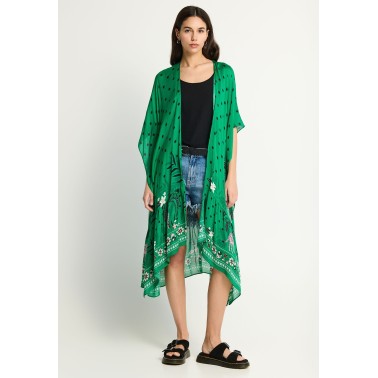 FUNKY BUDDHA KIMONO FBL013-459-10-EMERALD ΠΡΑΣΙΝΟ