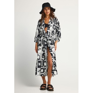 FUNKY BUDDHA KIMONO FBL013-461-10-BLACK Μαύρο