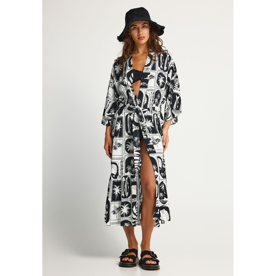 FUNKY BUDDHA KIMONO FBL013-461-10-BLACK Μαύρο
