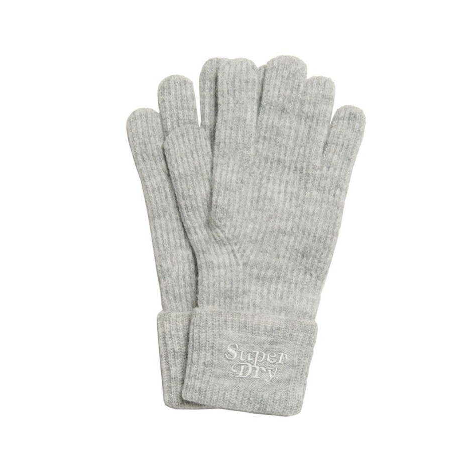 SUPERDRY D3 SDNA SOFT RIB KNIT GLOVES Y9310077A-2XF Grey
