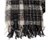 FUNKY BUDDHA WOMEN'S SCARF FBL182-10219-BLACK Ανθρακί Εικόνα 0