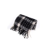 FUNKY BUDDHA WOMEN'S SCARF FBL182-10219-BLACK Ανθρακί Εικόνα 