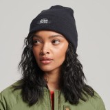 SUPERDRY CLASSIC KNITTED BEANIE HAT W9010162A-1JG Black Image 1