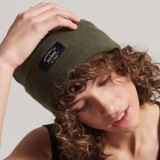 SUPERDRY CLASSIC KNITTED BEANIE HAT W9010162A-9AE OLIVE Image 0