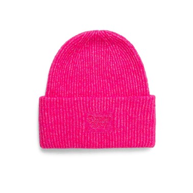 SUPERDRY D3 SDNA SOFT RIB KNIT BEANIE HAT Y9010185A-9TN Pink