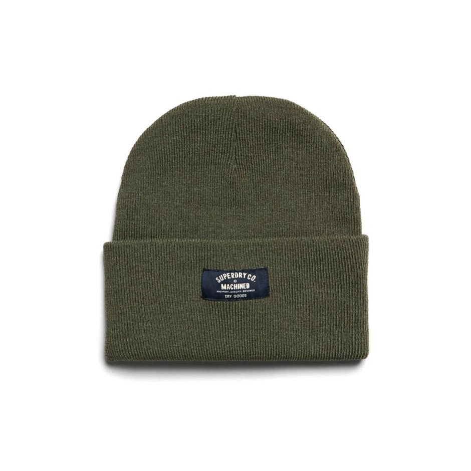 SUPERDRY CLASSIC KNITTED BEANIE HAT W9010162A-9AE OLIVE