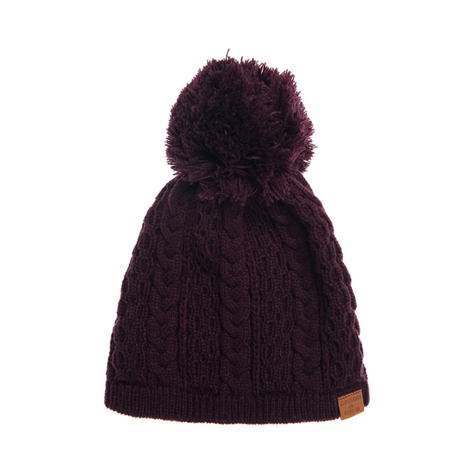 SUPERDRY SNOW BEANIE WS210003A-GEQ Μπορντό