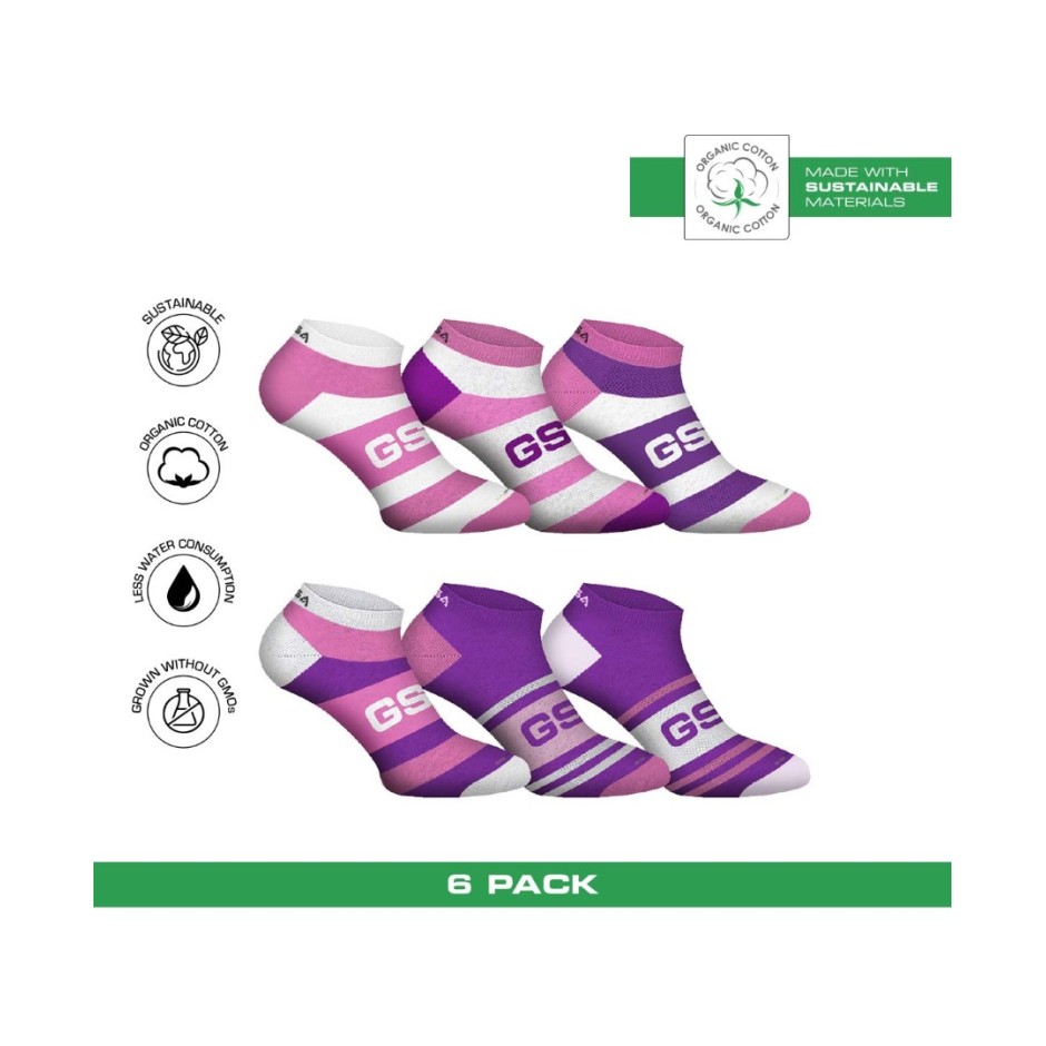 GSA ORGANICPLUS GIRLS ULTRALIGHT LOW CUT 6PACK Πολύχρωμο