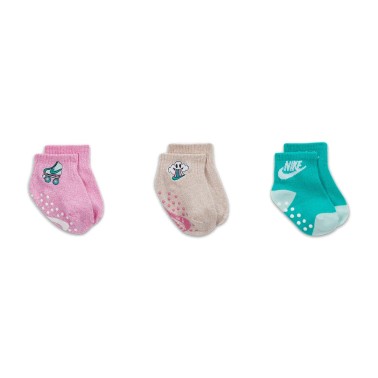 NIKE "N IS FOR NIKE" GRIPPER ANKLE SOCKS (3 PAIRS) Πολύχρωμο