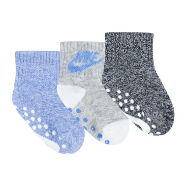 NIKE "N IS FOR NIKE" GRIPPER ANKLE SOCKS (3 PAIRS) ΠΟΛΥΧΡΩΜΟ 