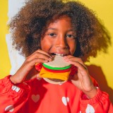 EAT MY SOCKS CHEESEBURGER EMSKIDBUR Colorful Image 1
