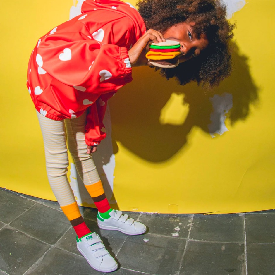 Παιδικές Κάλτσες Πολύχρωμες - Eat My Socks Cheeseburger
