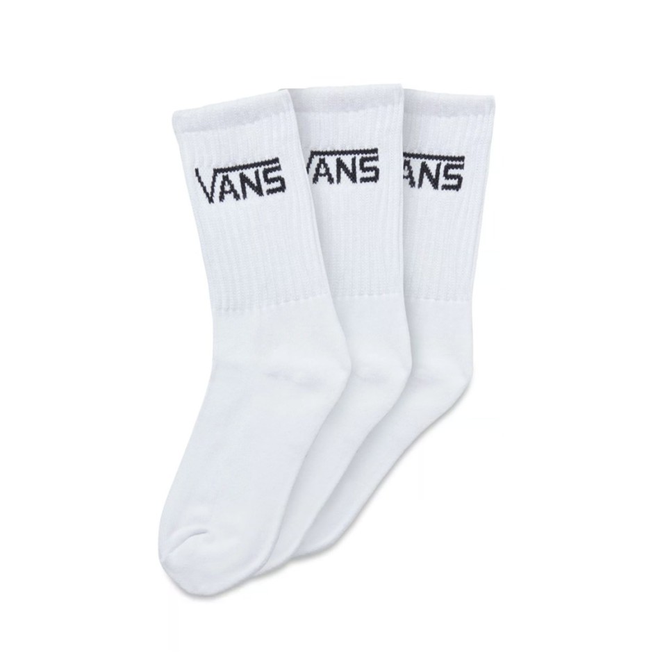 VANS BY CLASSIC CREW YOUTH (10-13.5, 3PK) VYBRWHT-WHT White
