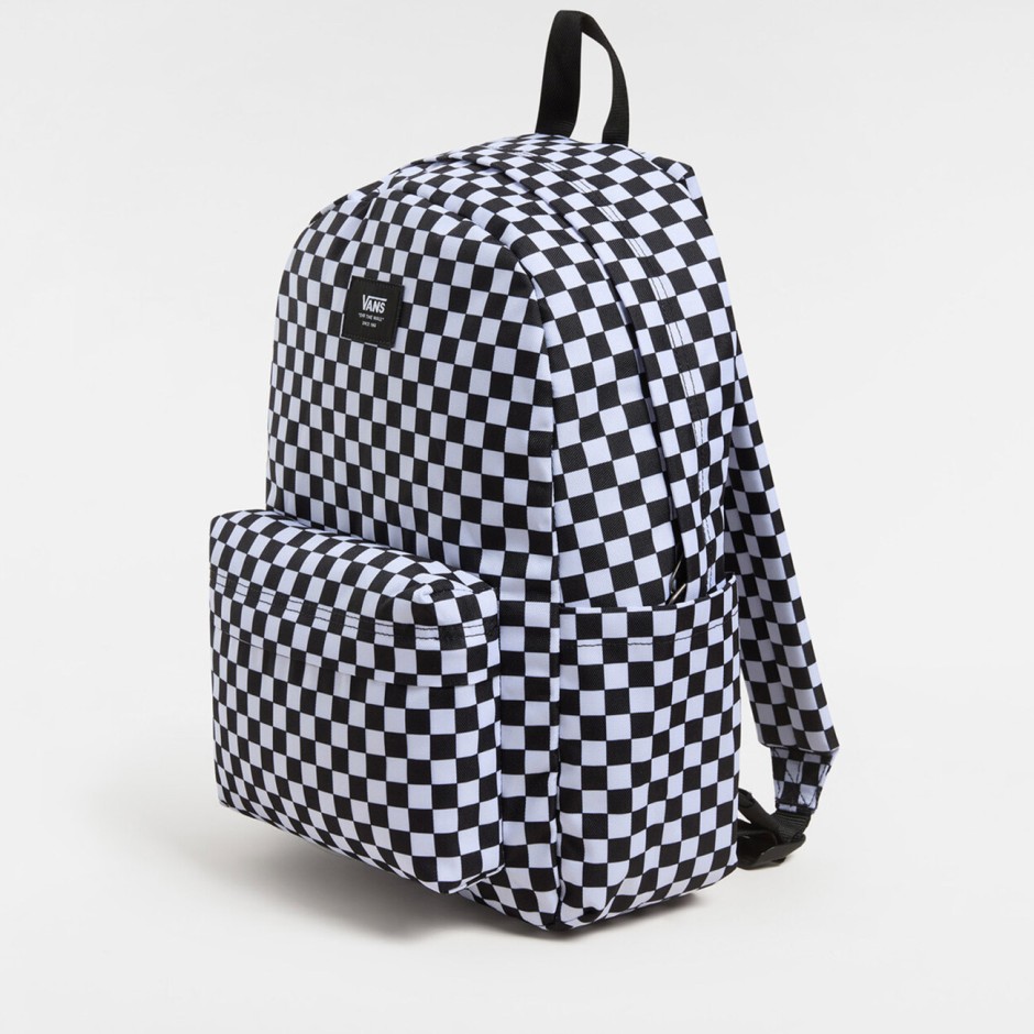 Παιδική Τσάντα Πλάτης Λευκή-Μαύρη - Vans Old Skool Grom Check