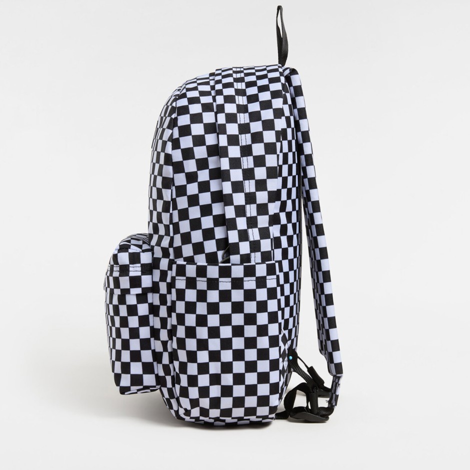 Παιδική Τσάντα Πλάτης Λευκή-Μαύρη - Vans Old Skool Grom Check